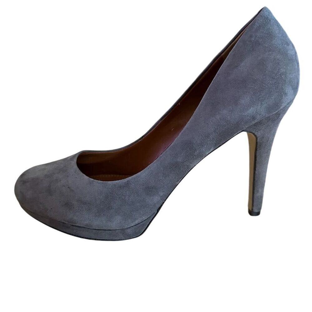 Banana Republic Women's Gray Suede High 4” Heel Pumps‎ Size 9.5 - Picture 4 of 10